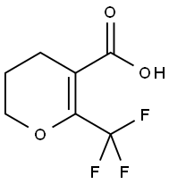 3,4-DIHYDRO-6-TRIFLUOROMETHYL-2H-PYRAN-5-CARBOXYLIC ACID 结构式