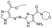 Ethyl 5-{(E)-[5-amino-4-(morpholin-4-ylcarbonyl)-1H-imidazol-2-yl]diazenyl}-1H-imidazole-4-carboxylate 结构式