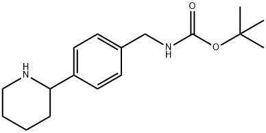(4-Piperidin-2-yl-benzyl)-carbamic acid tert-butyl ester 结构式