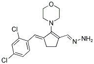 [3-(2,4-DICHLORO-BENZYLIDENE)-2-MORPHOLIN-4-YL-CYCLOPENT-1-ENYLMETHYLENE]-HYDRAZINE 结构式
