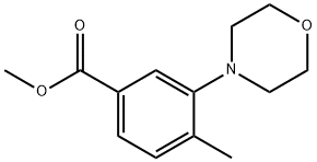 4-METHYL-3-MORPHOLIN-4-YL-BENZOIC ACID METHYL ESTER 结构式