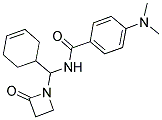 N-[CYCLOHEX-3-EN-1-YL(2-OXOAZETIDIN-1-YL)METHYL]-4-(DIMETHYLAMINO)BENZAMIDE 结构式