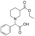 1-(Carboxy-phenyl-methyl)-piperidine-3-carboxylic acid ethyl ester 结构式