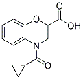 4-(CYCLOPROPYLCARBONYL)-3,4-DIHYDRO-2H-1,4-BENZOXAZINE-2-CARBOXYLIC ACID 结构式