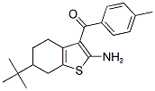 (2-AMINO-6-TERT-BUTYL-4,5,6,7-TETRAHYDRO-1-BENZOTHIEN-3-YL)(4-METHYLPHENYL)METHANONE 结构式