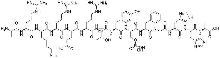 AKT/PKB/RAC-PROTEIN KINASE SUBSTRATE [ARKRERTY-PS-FGHHA], PHOSPHORYLATED 结构式