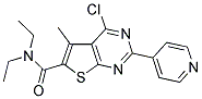 4-CHLORO-N,N-DIETHYL-5-METHYL-2-PYRIDIN-4-YLTHIENO[2,3-D]PYRIMIDINE-6-CARBOXAMIDE 结构式