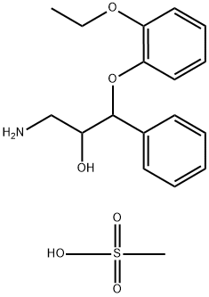 (2RS,3RS)-1-AMINO-3-(2-ETHOXYPHENOXY)-2-HYDROXY-3-PHENYLPROPANE, METHANESULFONATE SALT 结构式