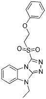 9-ETHYL-3-[(2-PHENOXYETHYL)SULFONYL]-9H-[1,2,4]TRIAZOLO[4,3-A]BENZIMIDAZOLE 结构式