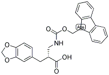 (R)-3-BENZO[1,3]DIOXOL-5-YL-2-[(9H-FLUOREN-9-YLMETHOXYCARBONYLAMINO)-METHYL]-PROPIONIC ACID 结构式
