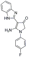 5-AMINO-4-(1H-BENZOIMIDAZOL-2-YL)-1-(4-FLUORO-PHENYL)-1,2-DIHYDRO-PYRROL-3-ONE 结构式