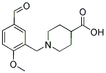 1-(5-FORMYL-2-METHOXYBENZYL)-4-PIPERIDINECARBOXYLIC ACID 结构式