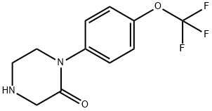 1-(4-三氟甲氧基-苯基)-哌嗪-2-酮 结构式