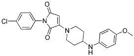 1-(4-CHLOROPHENYL)-3-[4-(4-METHOXYANILINO)-1-PIPERIDINYL]-1H-PYRROLE-2,5-DIONE 结构式