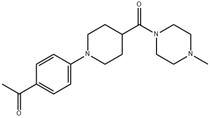 1-(4-(4-[(4-METHYLPIPERAZINO)CARBONYL]PIPERIDINO)PHENYL)-1-ETHANONE 结构式