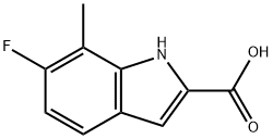 6-氟-7-甲基-1H-吲哚-2-羧酸 结构式