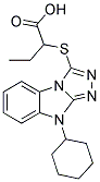 2-(9-CYCLOHEXYL-9H-BENZO[4,5]IMIDAZO[2,1-C][1,2,4]TRIAZOL-3-YLSULFANYL)-BUTYRIC ACID 结构式