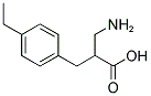 2-AMINOMETHYL-3-(4-ETHYL-PHENYL)-PROPIONIC ACID 结构式