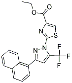 ETHYL 2-[3-(1-NAPHTHYL)-5-(TRIFLUOROMETHYL)-1H-PYRAZOL-1-YL]-1,3-THIAZOLE-4-CARBOXYLATE 结构式