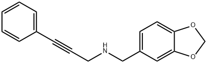 N-(1,3-BENZODIOXOL-5-YLMETHYL)-3-PHENYLPROP-2-YN-1-AMINE 结构式