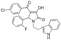 1-(2-(1H-INDOL-3-YL)ETHYL)-4-(4-CHLOROBENZOYL)-5-(2-FLUOROPHENYL)-3-HYDROXY-1H-PYRROL-2(5H)-ONE 结构式