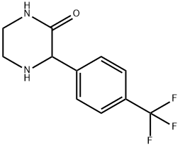 3-(4-TRIFLUOROMETHYL-PHENYL)-PIPERAZIN-2-ONE 结构式