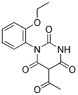 5-ACETYL-1-(2-ETHOXYPHENYL)PYRIMIDINE-2,4,6(1H,3H,5H)-TRIONE 结构式