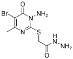 2-[(1-AMINO-5-BROMO-4-METHYL-6-OXO-1,6-DIHYDROPYRIMIDIN-2-YL)THIO]ACETOHYDRAZIDE 结构式