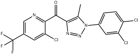 [3-CHLORO-5-(TRIFLUOROMETHYL)-2-PYRIDINYL][1-(3,4-DICHLOROPHENYL)-5-METHYL-1H-1,2,3-TRIAZOL-4-YL]METHANONE 结构式