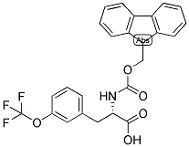 (S)-2-(9H-FLUOREN-9-YLMETHOXYCARBONYLAMINO)-3-(3-TRIFLUOROMETHOXY-PHENYL)-PROPIONIC ACID 结构式