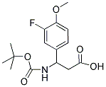3-((叔丁氧基羰基)氨基)-3-(3-氟-4-甲氧基苯基)丙酸 结构式