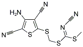 [(4-AMINO-3,5-DICYANOTHIOPHEN-2-YLTHIO)METHYL] METHYL CYANOCARBONIMIDODITHIOATE 结构式