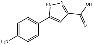 5-(4-AMINOPHENYL)-1H-PYRAZOLE-3-CARBOXYLIC ACID 结构式