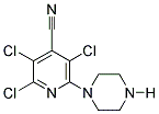 2,3,5-TRICHLORO-6-PIPERAZIN-1-YLISONICOTINONITRILE 结构式