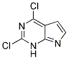 2,4-DICHLORO-1H-PYRROLO[2,3-D]PYRIMIDINE 结构式