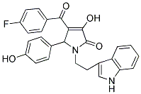 1-(2-(1H-INDOL-3-YL)ETHYL)-4-(4-FLUOROBENZOYL)-3-HYDROXY-5-(4-HYDROXYPHENYL)-1H-PYRROL-2(5H)-ONE 结构式