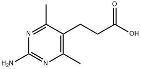 3-(2-氨基-4,6-二甲基-嘧啶-5-基)-丙酸 结构式