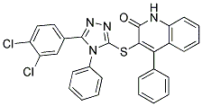 3-(5-(3,4-Dichlorophenyl)-4-phenyl-4H-1,2,4-triazol-3-ylthio)-4-phenylquinolin-2(1H)-one 结构式