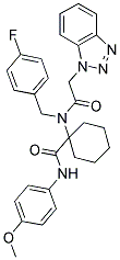 1-(2-(1H-Benzo[d][1,2,3]triazol-1-yl)-N-(4-fluorobenzyl)acetamido)-N-(4-methoxyphenyl)cyclohexanecarboxamide 结构式