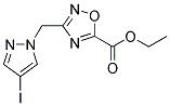 1,2,4-OXADIAZOLE-5-CARBOXYLIC ACID, 3-[(4-IODO-1H-PYRAZOL-1-YL)METHYL]-, ETHYL ESTER 结构式