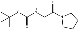 (2-氧代-2-(吡咯烷-1-基)乙基)氨基甲酸叔丁酯 结构式