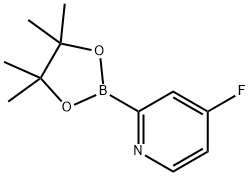 4-FLUOROPYRIDINE-2-BORONIC ACID PINACOL ESTER 结构式