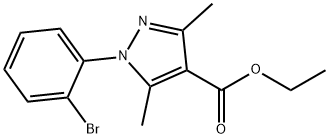 ETHYL 1-(2-BROMOPHENYL)-3,5-DIMETHYL-1H-PYRAZOLE-4-CARBOXYLATE 结构式