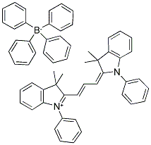 2-[(E)-3-(3,3-DIMETHYL-1-PHENYL-1,3-DIHYDRO-2H-INDOL-2-YLIDENE)-1-PROPENYL]-3,3-DIMETHYL-1-PHENYL-3H-INDOLIUM TETRAPHENYLBORATE 结构式