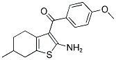 (2-AMINO-6-METHYL-4,5,6,7-TETRAHYDRO-1-BENZOTHIEN-3-YL)(4-METHOXYPHENYL)METHANONE 结构式