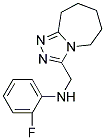 (2-FLUORO-PHENYL)-(6,7,8,9-TETRAHYDRO-5H-[1,2,4]TRIAZOLO[4,3-A]AZEPIN-3-YLMETHYL)-AMINE 结构式