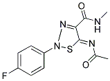 (5Z)-5-(ACETYLIMINO)-2-(4-FLUOROPHENYL)-N-METHYL-2,5-DIHYDRO-1,2,3-THIADIAZOLE-4-CARBOXAMIDE 结构式