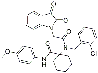 1-(N-(2-CHLOROBENZYL)-2-(2,3-DIOXOINDOLIN-1-YL)ACETAMIDO)-N-(4-METHOXYPHENYL)CYCLOHEXANECARBOXAMIDE 结构式