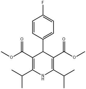 DIMETHYL 1,4-DIHYDRO-2,6-DIISOPROPYL-4-(4-FLUOROPHENYL)-PYRIDINE-3,5-DICARBOXYLATE 结构式