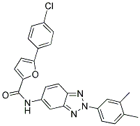 5-(4-CHLOROPHENYL)-N-[2-(3,4-DIMETHYLPHENYL)-2H-1,2,3-BENZOTRIAZOL-5-YL]-2-FURAMIDE 结构式